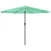 Syfax Parasol de jardin avec mât en acier vert 388x388x248 cm