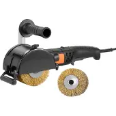 Vevor Polisseuse , 1300 W, 6 vitesses variables, outil de traitement de surface, polisseuse électrique manuelle pour métaux avec roue de polissage en fil d'acier pour l'acier inoxydable, le bois
