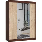 Akord Armoire Coulissante Wengé/Chêne Sonoma 150X60X200