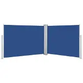 Syfax Auvent latéral rétractable Bleu 100 x 1000 cm