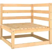 Sonstiges Canapé d'angle de jardin bois de pin massif