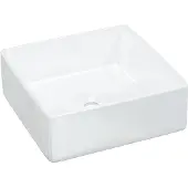 Syfax Lavabo blanc 37x37x13 cm céramique carré