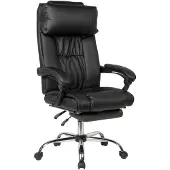 Amstyle Brüxxi Fauteuil de bureau Kettler, cuir synthétique, noir