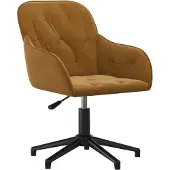 vidaXL Chaise de bureau Pivotante Marron Velours
