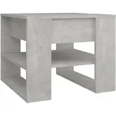 Syfax Table basse gris béton 55,5x55x45 cm bois d'ingénierie
