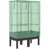 Syfax Jardinière surélevée avec housse aspect rotin 80x40x140 cm