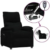 Syfax Fauteuil inclinable électrique Noir Tissu