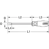 Ks Tools 159.1207 Socket wrench Spanner size (metric): 9 mm