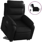 Syfax Fauteuil inclinable électrique noir similicuir