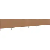Syfax Paravent 6 panneaux Tissu 800 x 120 cm Taupe