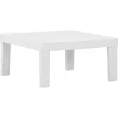 Syfax Table de salon de jardin Plastique blanc