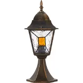 Brilliant Lampes d'extérieur JANEL | noir/or | style campagnard | dimmable avec ampoule adaptée | 1x douille E27 max. 60 W | métal/verre | IP44