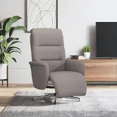 Prolenta Maison Exclusive - Fauteuil relax avec repose-pieds, tissu taupe
