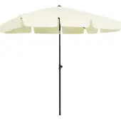 Syfax Parasol de plage jaune sable 200x125 cm