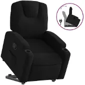 Syfax Fauteuil inclinable noir tissu