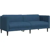 vidaXL Canapé 2 places bleu tissu