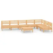 Syfax Salon de jardin 8 pcs Bois de pin massif