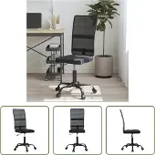 The Living Store Chaise de bureau noir filet