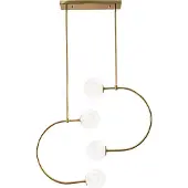 Toolight Lampe Suspendue APP639-4CP Gold