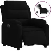 Syfax Fauteuil inclinable électrique noir velours