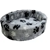Nobby Lit pour animaux de compagnie "Zampa" en peluche, gris, 50 cm, disponible en 3 couleurs