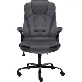 vidaXL Chaise de bureau gris foncé velours