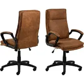 Molecule Brad Chaise de bureau avec accoudoirs, marron.