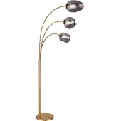 Globo Lighting Lampadaire en métal couleur laiton mat, 3x E14