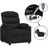 Syfax Fauteuil inclinable électrique Noir Tissu
