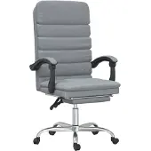 Syfax Fauteuil de massage inclinable de bureau Gris clair Tissu