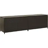 The Living Store Gartenbox Poly Rattan 200x50x60 cm Braun
