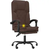 Syfax Fauteuil de massage inclinable de bureau Marron Similicuir