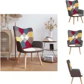 vidaXL Fauteuil de relaxation Patchwork Tissu - Fauteuil