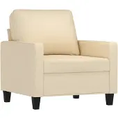 vidaXL Sessel Creme 60 cm Stoff