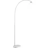Globo Lampadaire en métal nickel mat, 1x E27