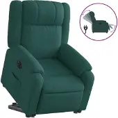 Syfax Fauteuil inclinable électrique vert foncé tissu