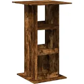vidaXL Table de bar avec étagères Chêne fumé 60x60x102 cm Bois composite