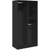 Syfax Garde-robe Noir 100x50x200 cm Aggloméré