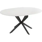 Vicco Table de salle à manger Loyd Blanc/Noir 120x76.5cm extensible, Model 51776