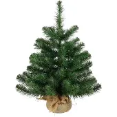 Triumph tree Black Box Trees Alpine Arbre de Noël artificiel dans un sac en jute - H60 x Ø51 cm - Vert