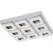 Eglo Plafonnier LED Fradelo, 9 x 4W, 3000K, 44 cm, chromé avec cristaux