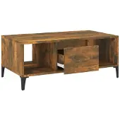 vidaXL Table basse chêne fumé 90x50x36,5 cm Bois composite