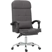 Syfax Fauteuil de massage inclinable de bureau Gris Similicuir
