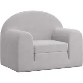 Syfax Canapé-lit pour enfants gris clair peluche douce