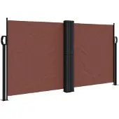 Syfax Auvent latéral rétractable marron 120x600 cm