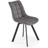 Halmar K549 chaise pieds - noir, assise - gris