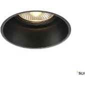 SLV Lampe à encastrer Horn-T ronde Ø18,5 cm noire GU10 ES111