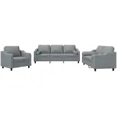 Syfax Ensemble de canapés 3 pcs coussins gris clair tissu