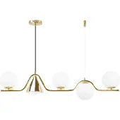 Toolight Lampe Suspendue APP1662-5CP Gold