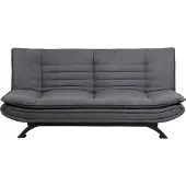 Ebuy24 Fanny Canapé-lit gris foncé, métal noir.